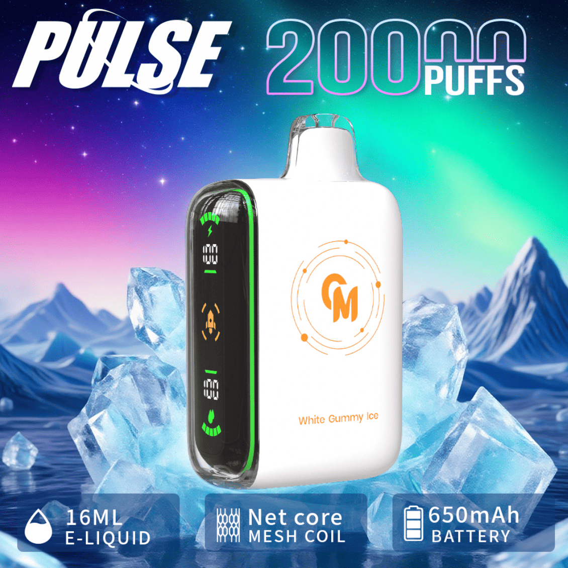 CRYSTAL MARY PULSE WHITE GUMMY ICE