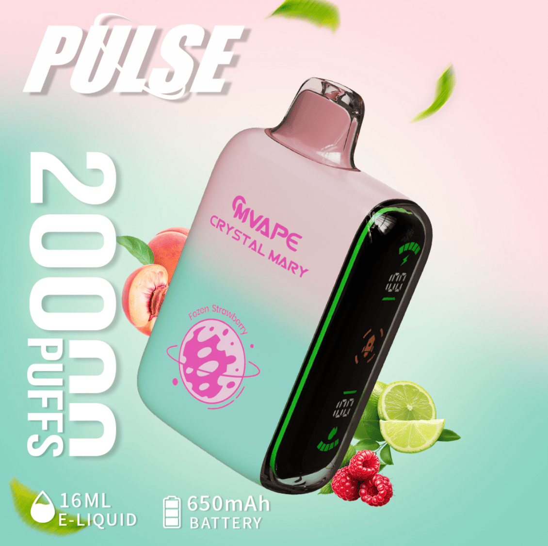 CRYSTAL MARY PULSE RASPBERRY PEACH LIME