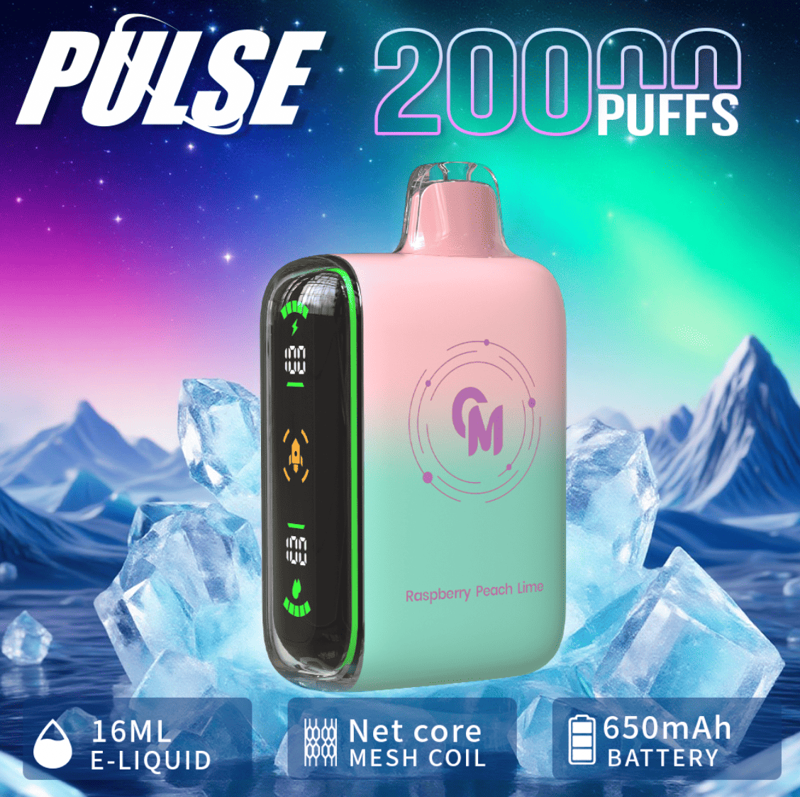 CRYSTAL MARY PULSE RASPBERRY PEACH LIME